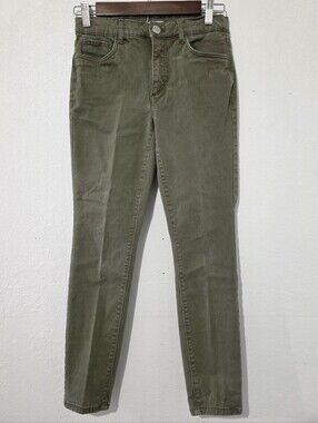 LOFT Olive Green Skinny Jeans Size 26/2 P